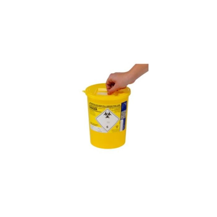 DANIELS SHARPSGUARD eco Sharps Bin, Yellow, 3.75 Litres (Single Unit)