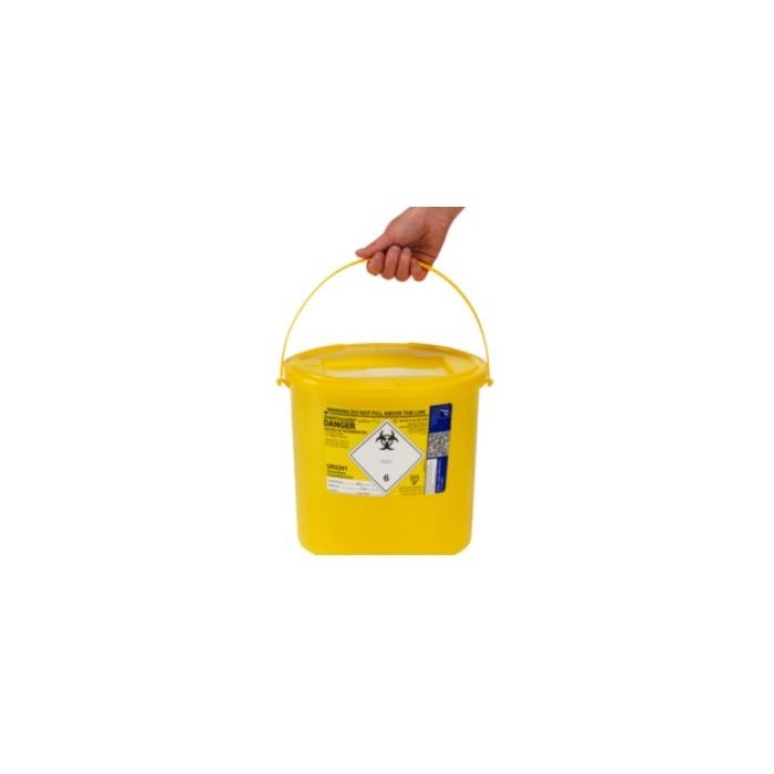 DANIELS SHARPSGUARD eco Sharps Bin, Yellow, 11.5 Litres (Single Unit)