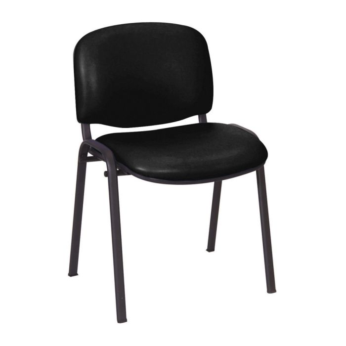 Galaxy Visitor Chair - Black Vinyl - Anti Bacterial