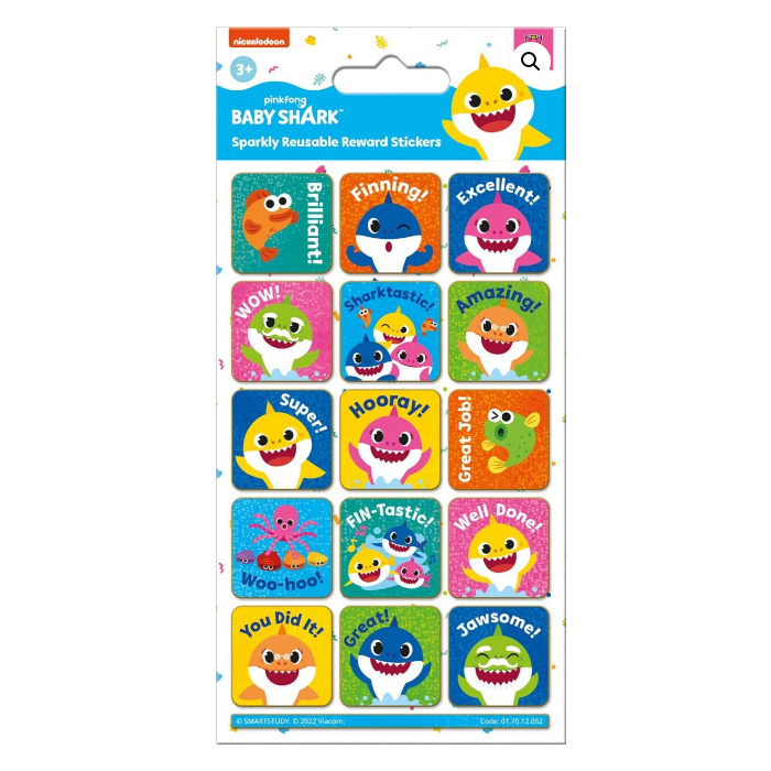 Paper Project Baby Shark Reward Stickers (15 Pack)