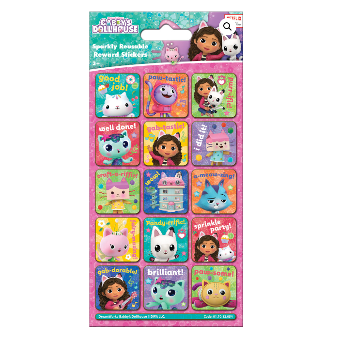 Paper Project Gabbys Doll house Reward Stickers (12 Pack)