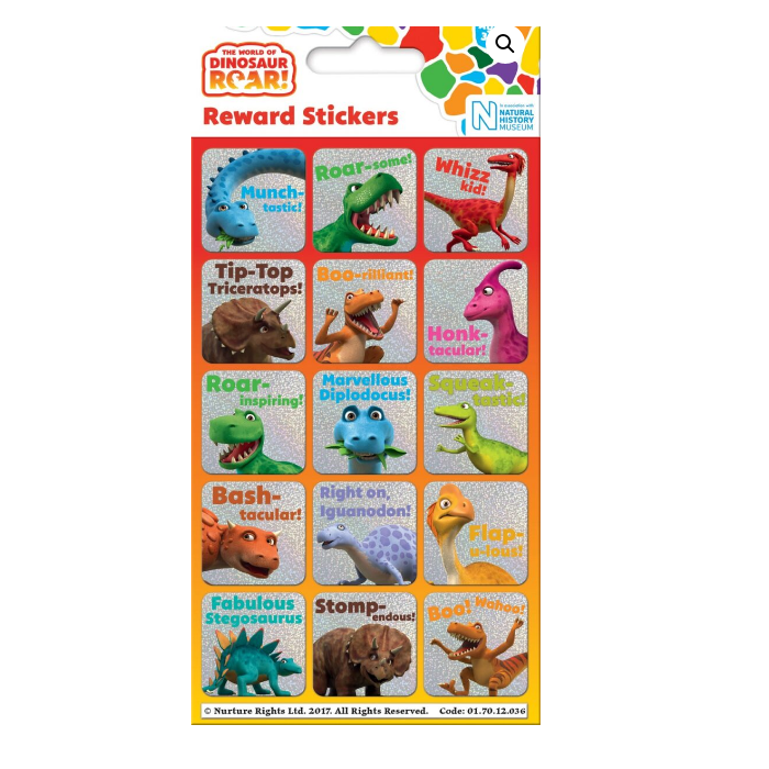 Paper Project Dinosaur Roar Reward Stickers (12 Pack)