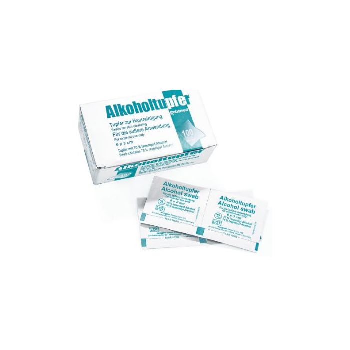 Ratiomed Alcohol Injection Swabs, 6x3cm (100 Pack)