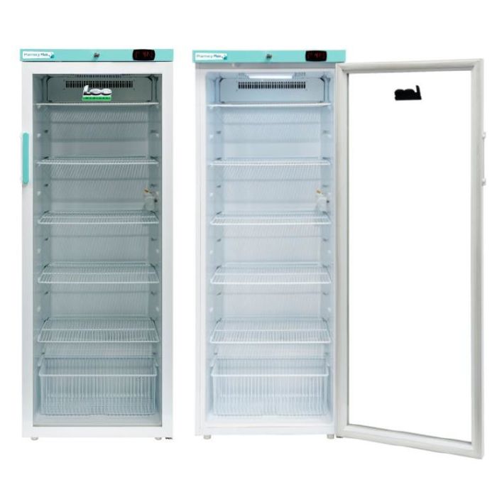 LEC PPGR310BT 310L Bluetooth Glass Door Freestanding Fridge Size 595mm W x 1500mm H x 660mm D