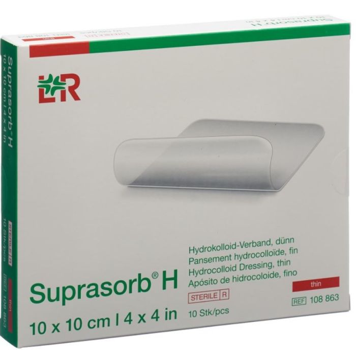 Lohmann & Rauscher Suprasorb H (Duoderm) Hydrocolloid Thin Dressing, 10cmx10cm (10 Pack)