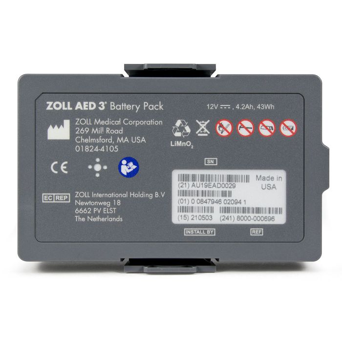 ZOLL® AED 3 Non-Rechargeable Lithium Battery (Up to 5 Years)