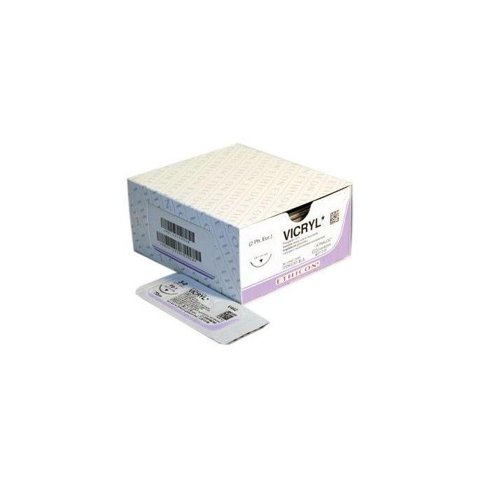 45cm vicryl plus absorbable coated braided violet gauge 5/0 16mm 3/8 circle conventional cutting