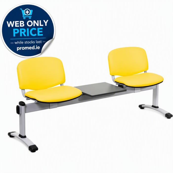 Venus Visitor Module, 2 Seats & 1 Table, Anti-bacterial Vinyl Upholstery - Primrose