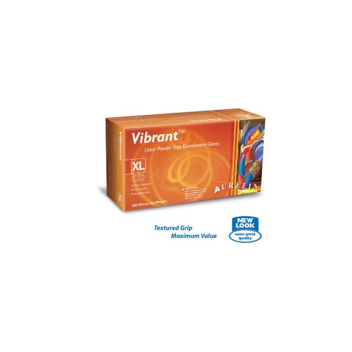 Vibrant (AURELIA) Latex Non Sterile Powder Free Gloves x 100