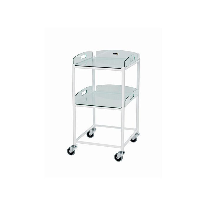 DT4 Dressing Trolley (2 Glass Effect Shelves)