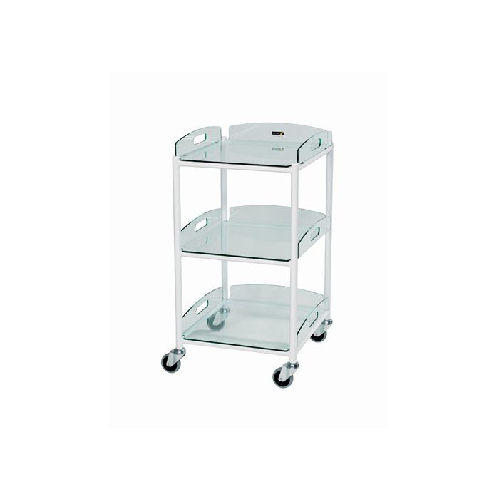 DT4 Dressing Trolley (3 Glass Effect Shelves)