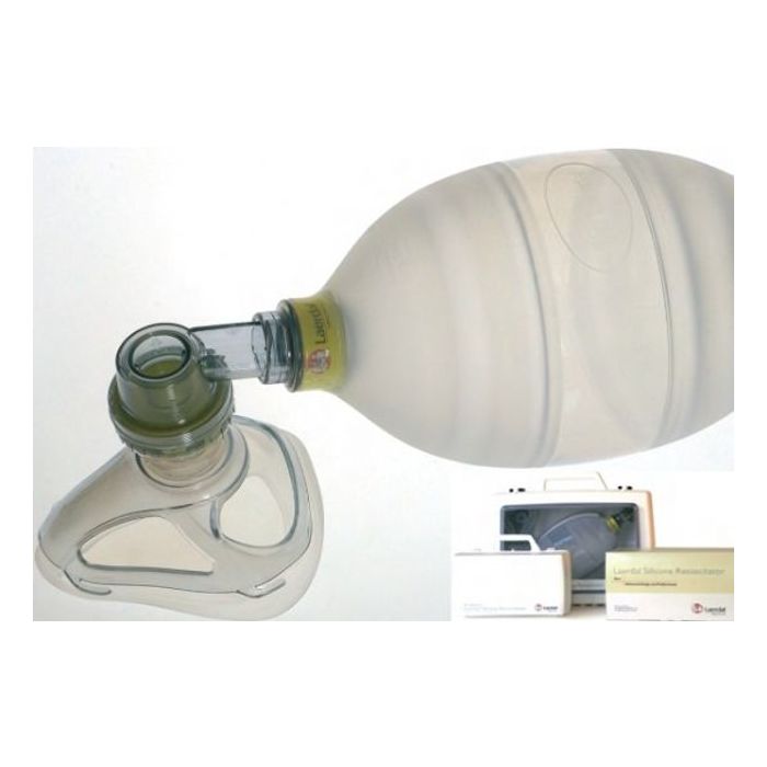 Adult Laerdal Silicone Resuscitator (reusable) Complete kit in case