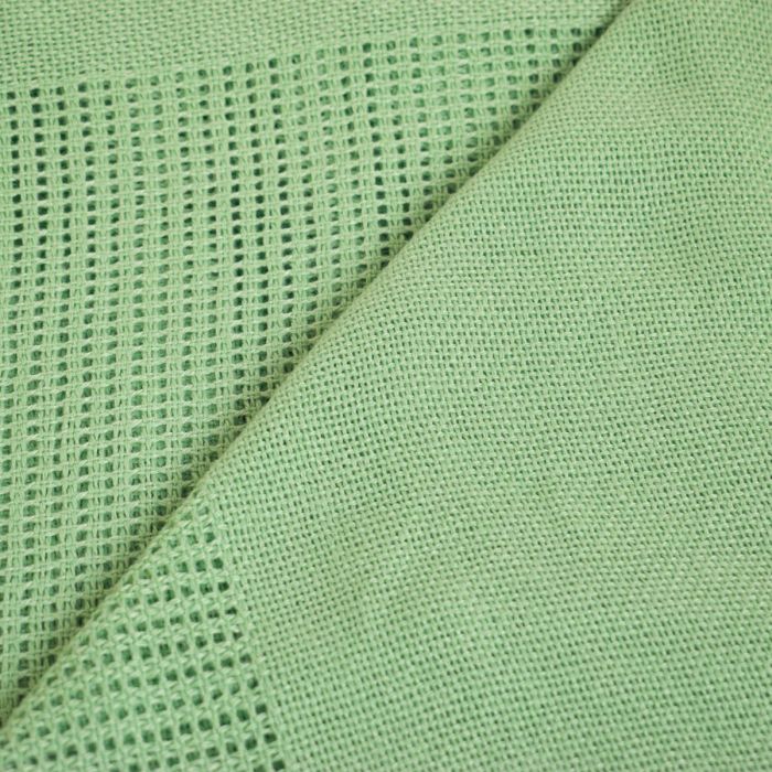 Cellular Blanket Single Bed 168cm x 210cm -Green