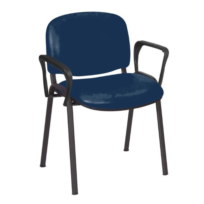 Galaxy Visitor Chair  With Arms, Blueberry  Vinyl Anti-Bacterial