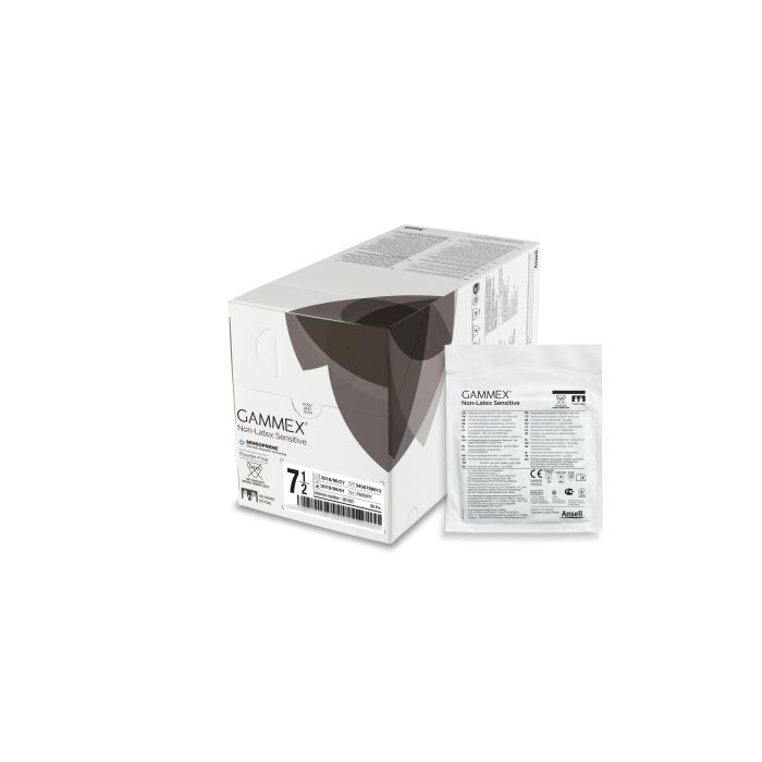 Ansell GAMMEX Sterile Non-Latex Sensitive Gloves, Size 8.5 (50 Pairs)