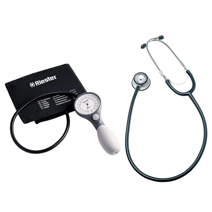Riester RI-SAN, Slate Grey, & DUPLEX Stethoscope Combi Set (Single Unit)