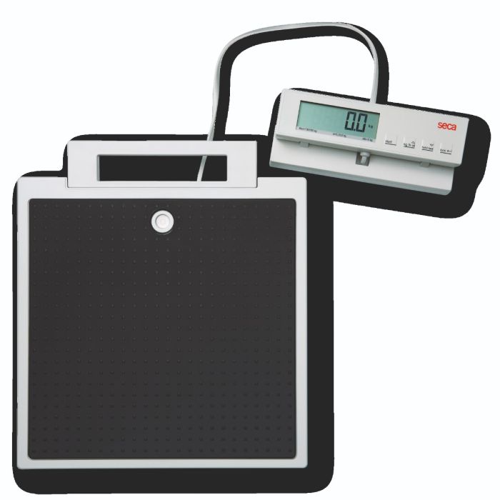 Electronic flat scale with cable remote display