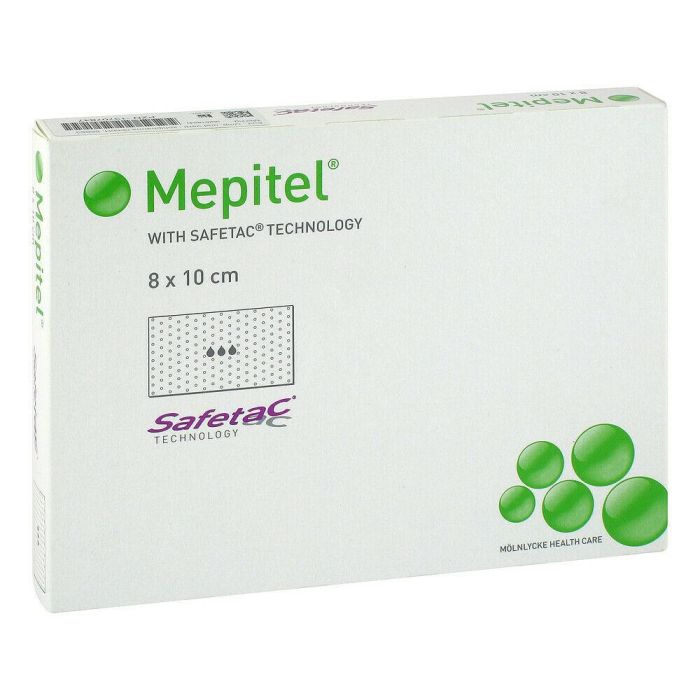 Mepitel Wound Dressing with Safetac, 8cmx10cm (5 Pack)