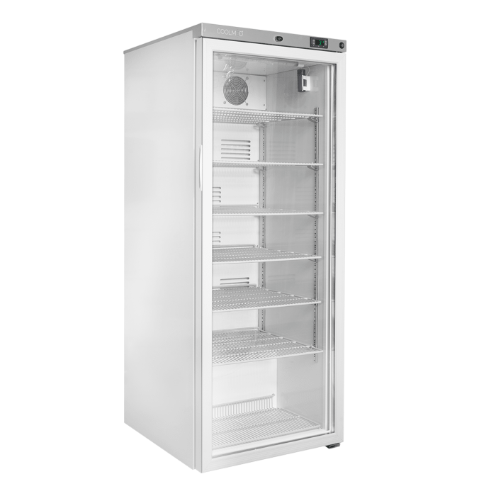 CoolMed Glass Door Large Fridge 300L Size 595mm W x 1495mm H x 650mm D