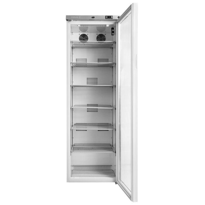 CoolMed Glass Door Fridge 400L Size 595mm W x 1845mm H x 695mm D
