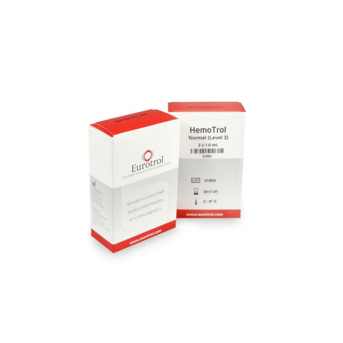 HemoCue Eurotrol HemoTrol Normal (Level 2) Control Solution, 2x1ml (2 Pack)