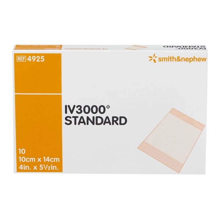 Smith & Nephew IV3000 Transparent Adhesive Film Dressing, 10cmx14cm (10 Pack)