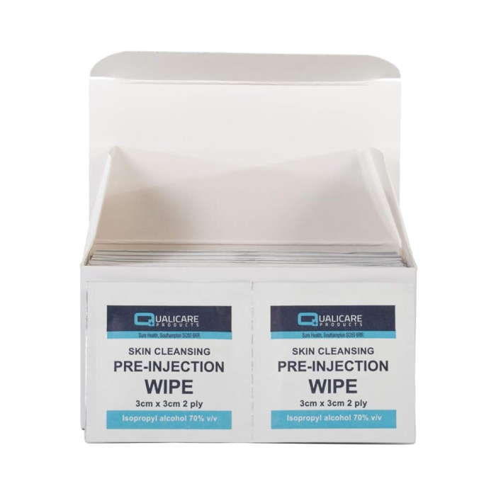 Pre Injection Wipes 3CM X 3CM 2 PLY PK 100
