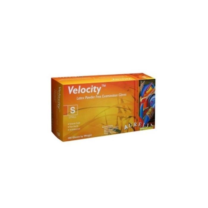 Velocity (AURELIA) Latex Non Sterile Powder Free Gloves x 100